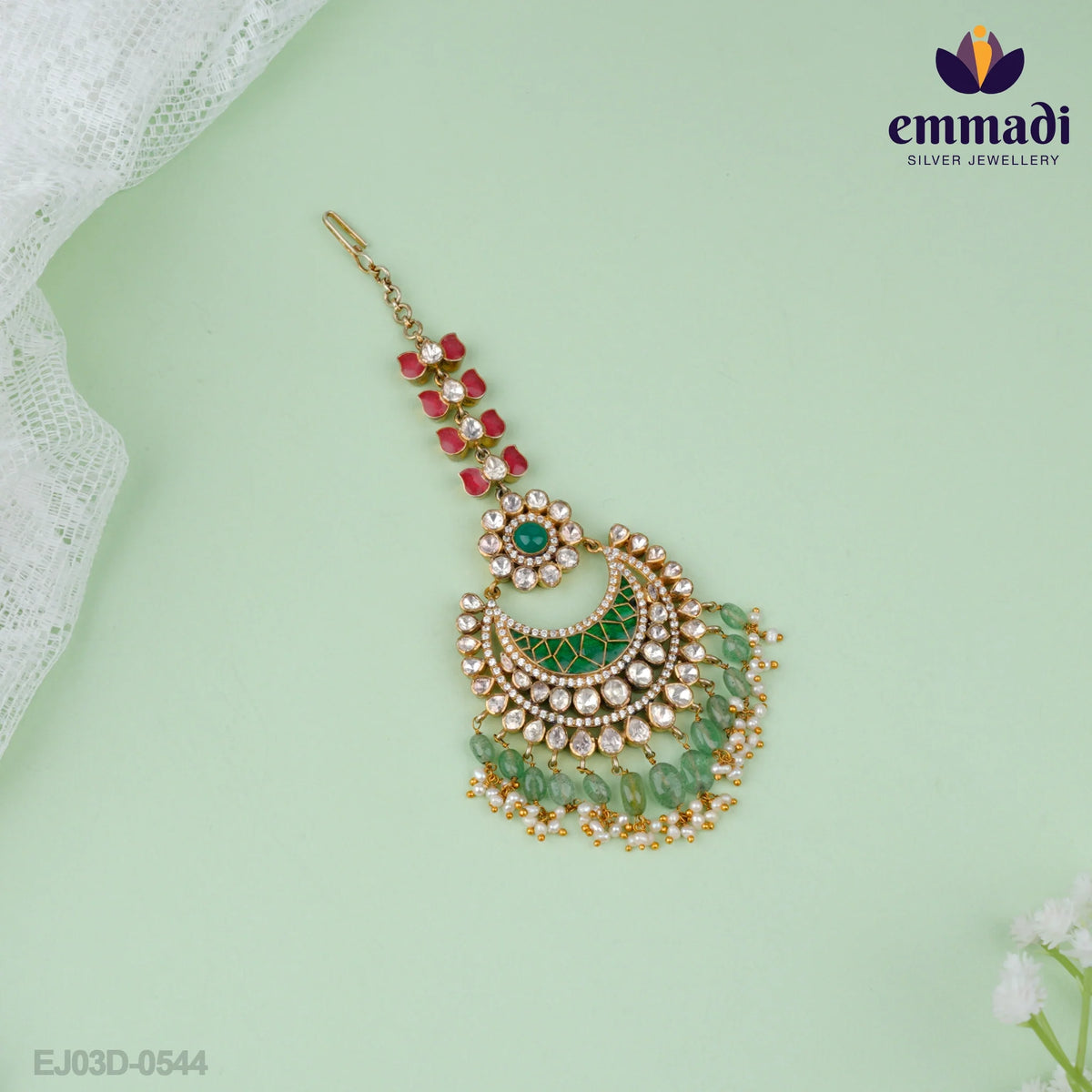 SwarnaLakshmi Moissanite Green Papidi Billa