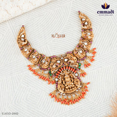 Bilke Elegant Nakshi Coral Necklace