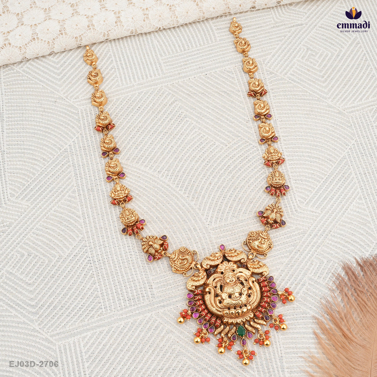 Bhagwati Pagadam: Long Nakshi Necklace