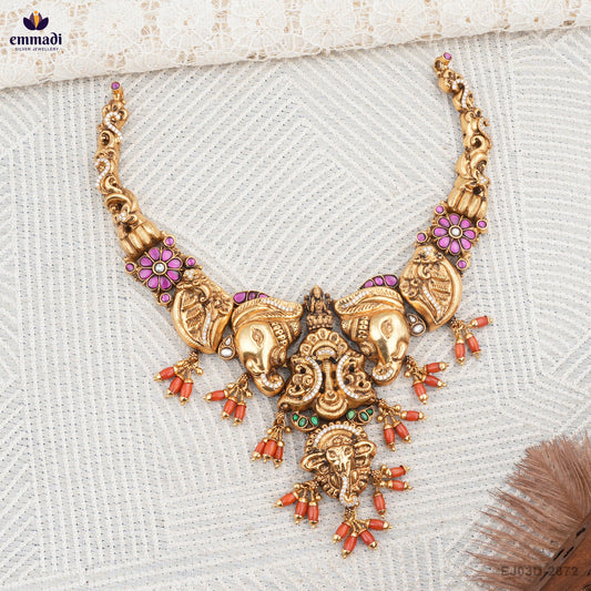 Arshla Radiant Multi-Color Kundan Nakshi Necklace