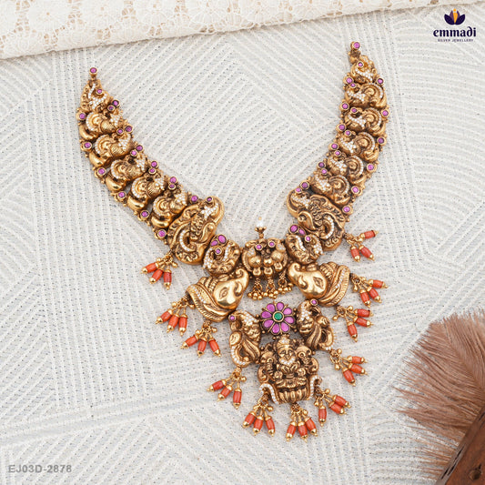 Apsana Pagadam: Multi-Color Kundan Nakshi Necklace