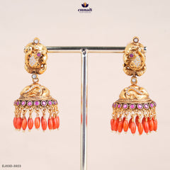 EHIMAYA Exquisite Pink Kundan Nakshi Buttalu
