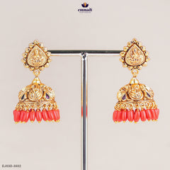 EKAPARNA Exquisite Nakshi Pink Silver Jewellery