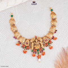 Gangadevi Exquisite Multi-Colored Nakshi Necklace