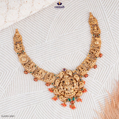 GANGI Exquisite Nakshi Green Necklace
