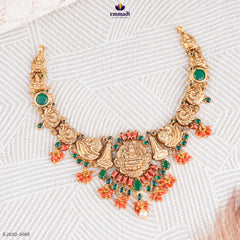 Garishma Elegant Green Nakshi Necklace