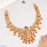 GATITA Elegant Nakshi Green Necklace