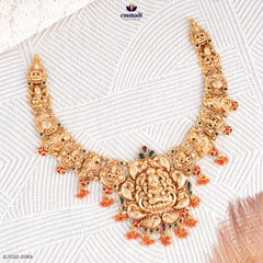 GATITA Elegant Nakshi Green Necklace