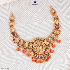 Gaurie Exquisite Nakshi Pink Necklace