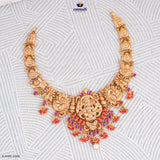 GESHNA Exquisite Pink Nakshi Necklace