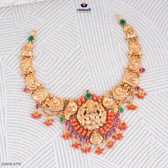 GITANJALEA Exquisite Multi-Color Nakshi Necklace