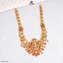Godavari Exquisite Multi-Colored Nakshi Long Necklace