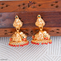 GOMATHI Elegant Green Nakshi Buttalu Silver Jewellery