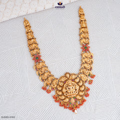 GOMATHY Long Nakshi Multi-Colored Necklace