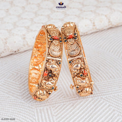 HANIMA Exquisite Bangles Green Nakshi Elegance