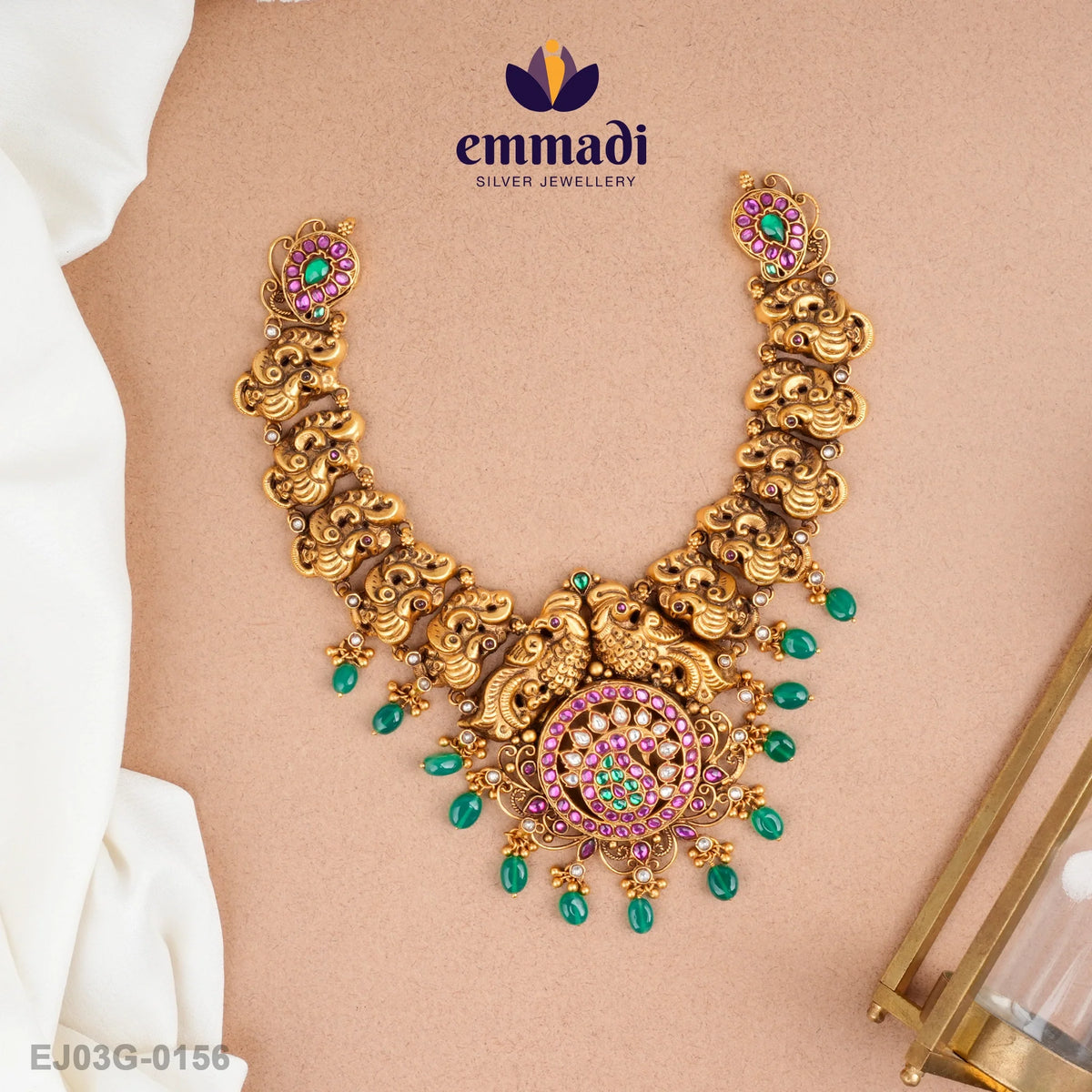 Narmada Kundan Nakshi Multi Necklace