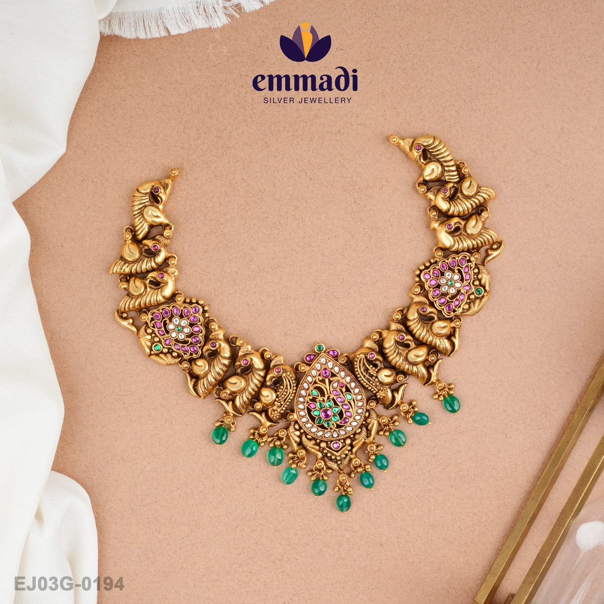 Nikhila Kundan Nakshi Multi Necklace