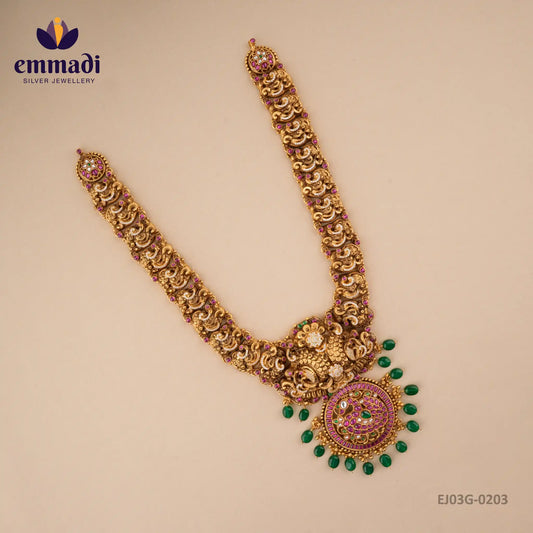 Nilabha Kundan Nakshi Multi Long Necklace