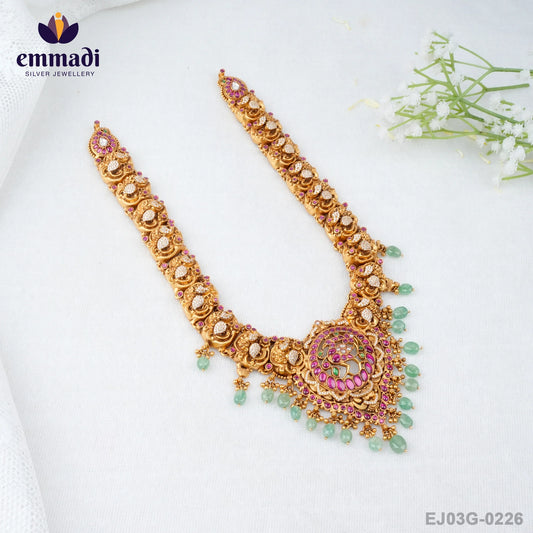 Nirmua Kundan Nakshi Multi Long Necklace