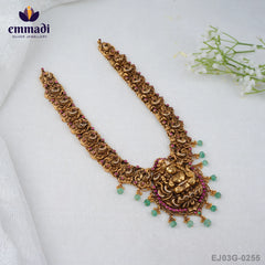 Niryuha Kundan Nakshi Pink Long Necklace