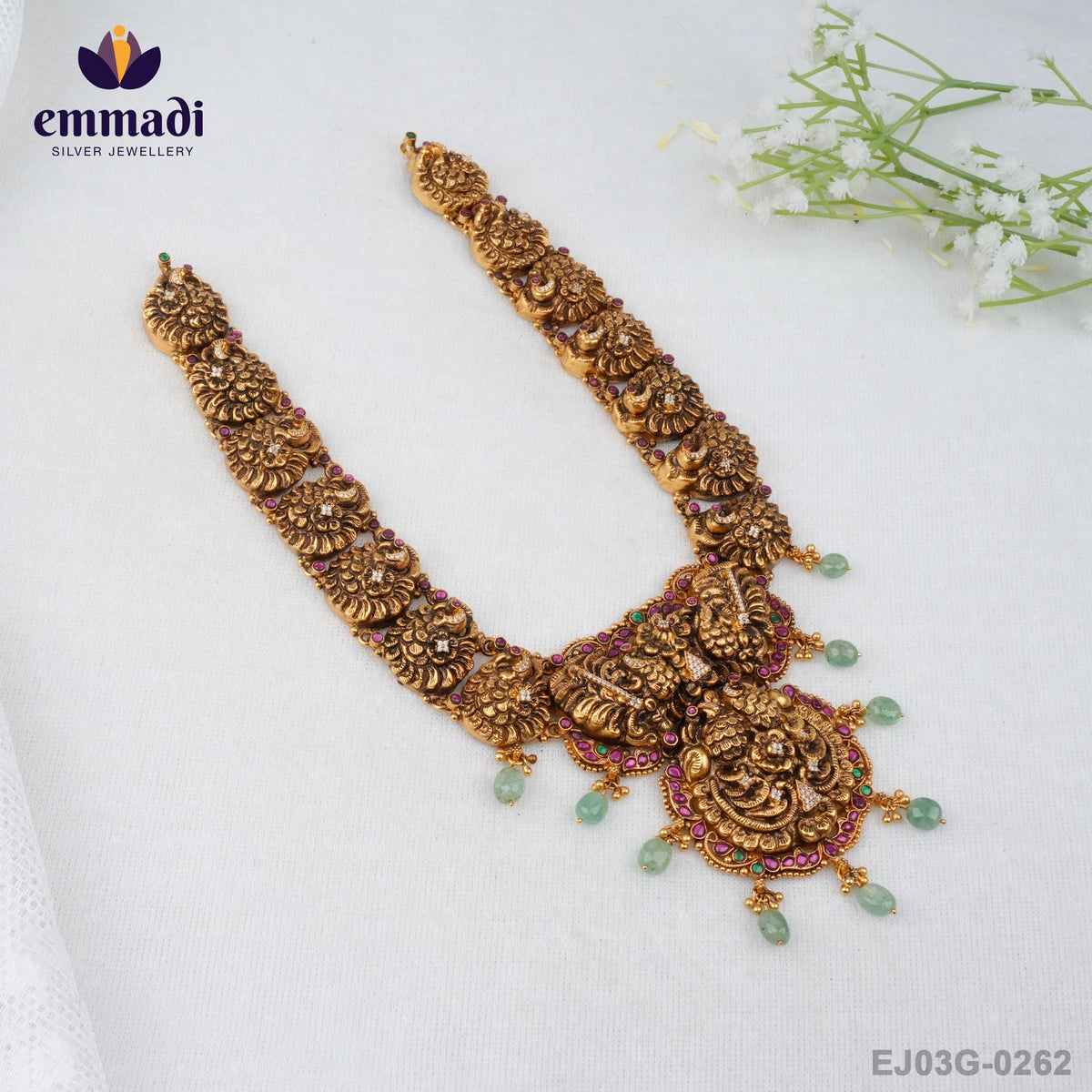 Niscaya Kundan Nakshi Multi Long Necklace