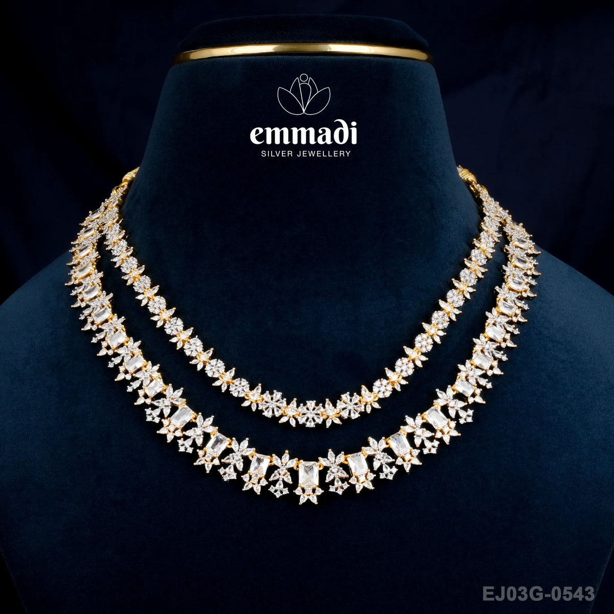 Prakama Premium Cz White Necklace