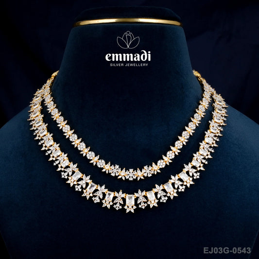 Prakama Premium Cz White Necklace