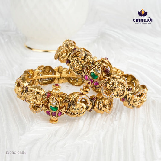 Ranhita Kundan Nakshi Multi Bangles