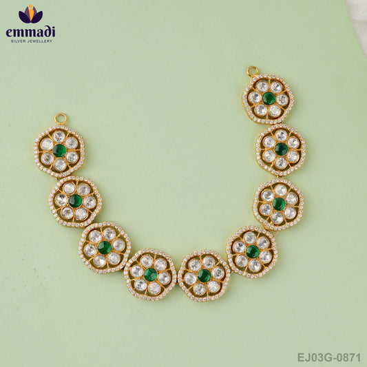 Ranjita Moissanite Green Necklace