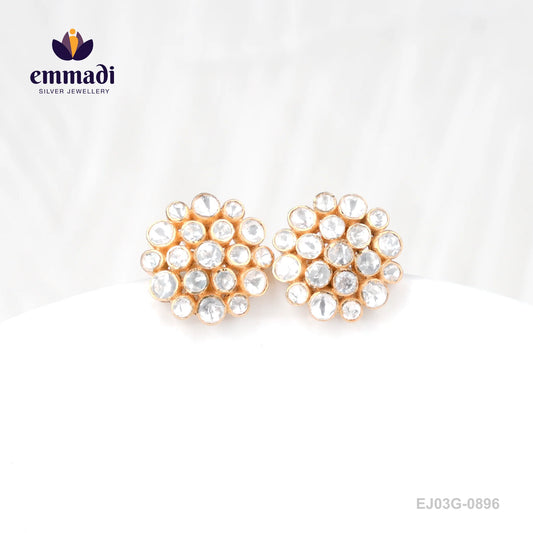 Ritsika Moissanite White Studs