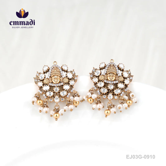 Sabeena Victorian White Studs