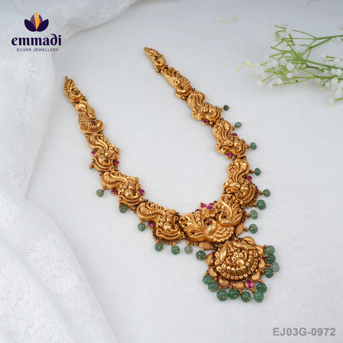 Samidha Kundan Nakshi Pink Long Necklace