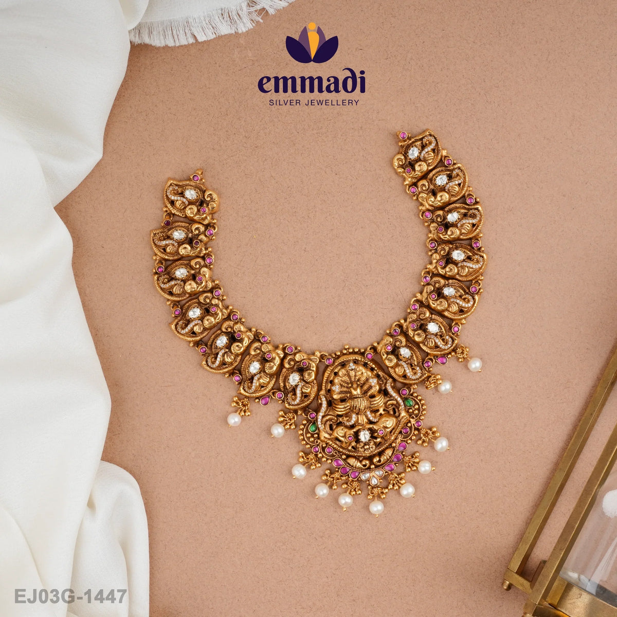 Sananda Kundan Nakshi Pink Necklace