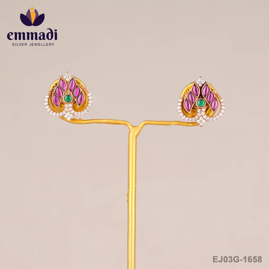 Shalika Kundan Pink Studs