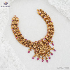 Eshwari Elegant Nakshi Gold Necklace