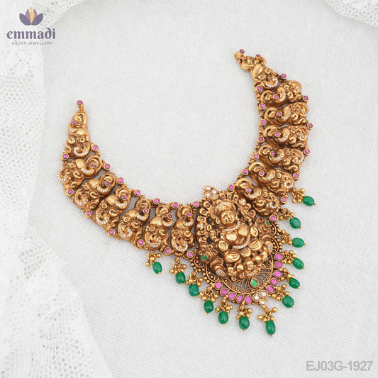 Ekta Elegance: Nakshi Gold Necklace