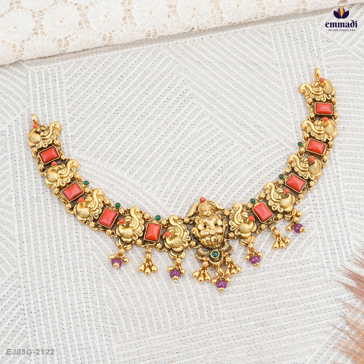 Aasmin Exquisite Nakshi Multi-Colour Necklace