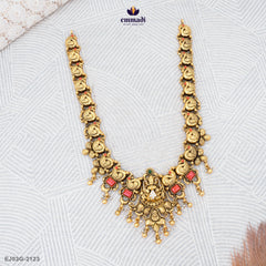 Aasma Pagadam: Exquisite Long Nakshi Necklace