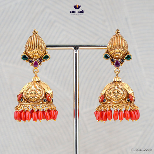 Yuktha Elegant Multi-Color Nakshi Silver Jewellery