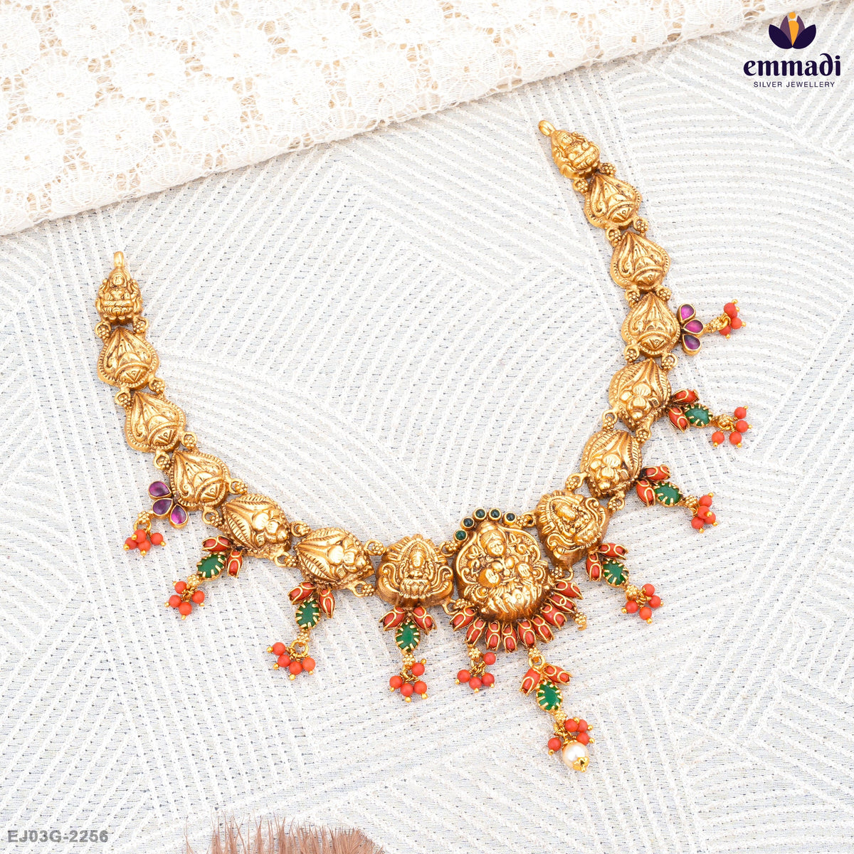 Reena's Exquisite Silver Nakshi Necklace