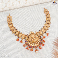 Bharti Pagadam Silver Nakshi Necklace