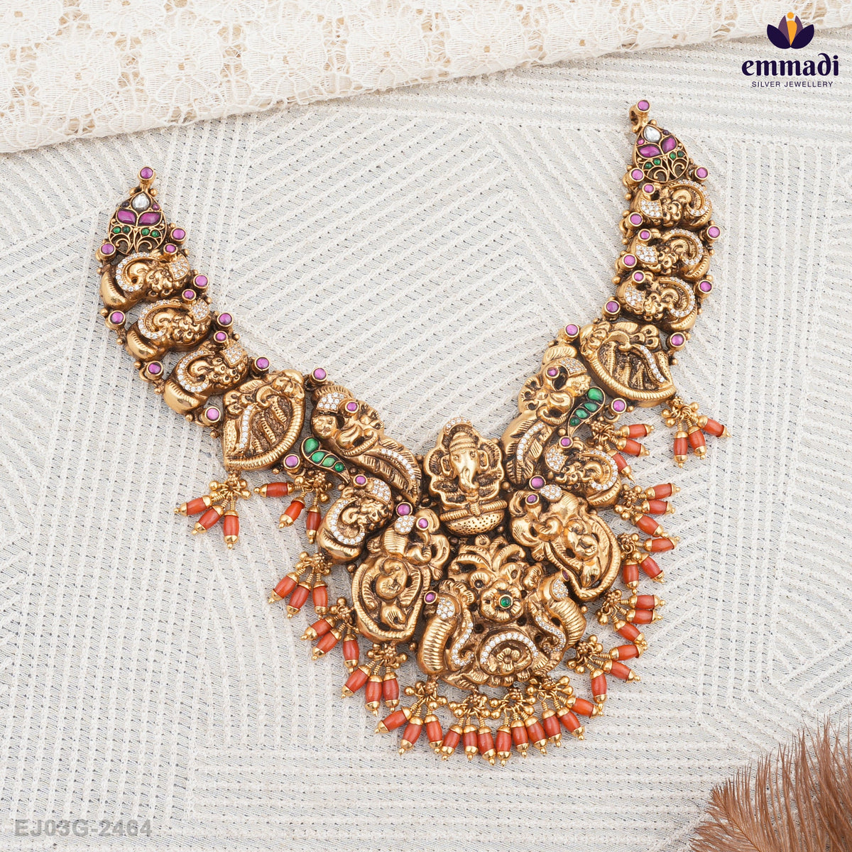 Jannat's Exquisite Kundan Nakshi Necklace