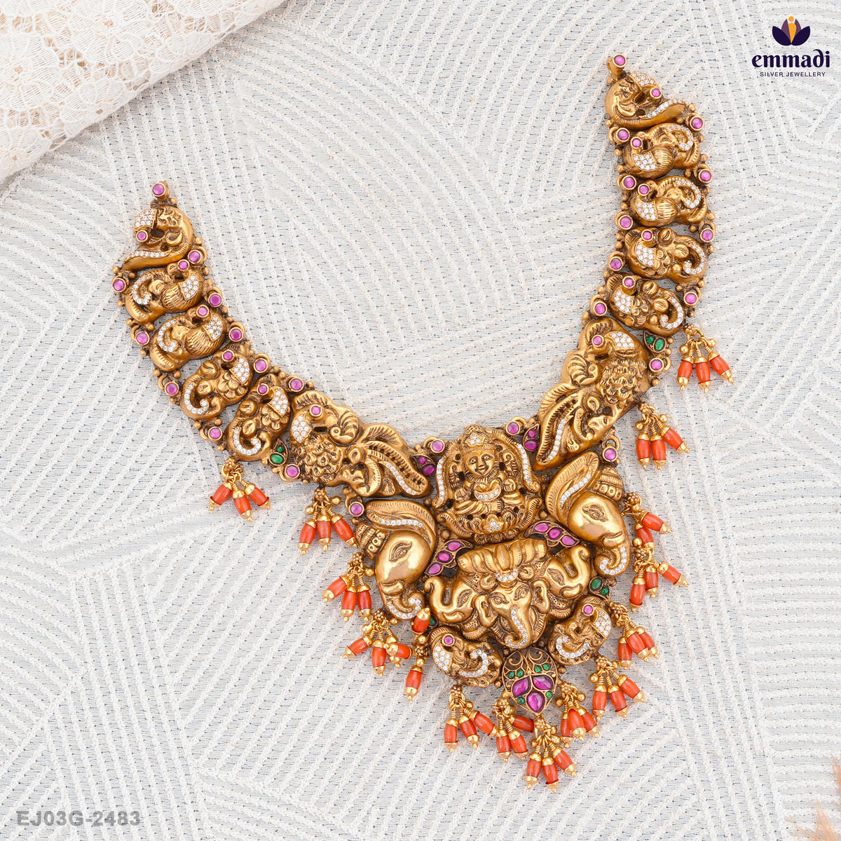 Leela Pagadam: Multi Kundan Nakshi Necklace