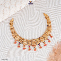 HARSHINI Exquisite Multi-Colored Nakshi Necklace