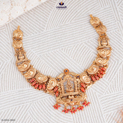 HASANTHI Exquisite Pink Nakshi Necklace