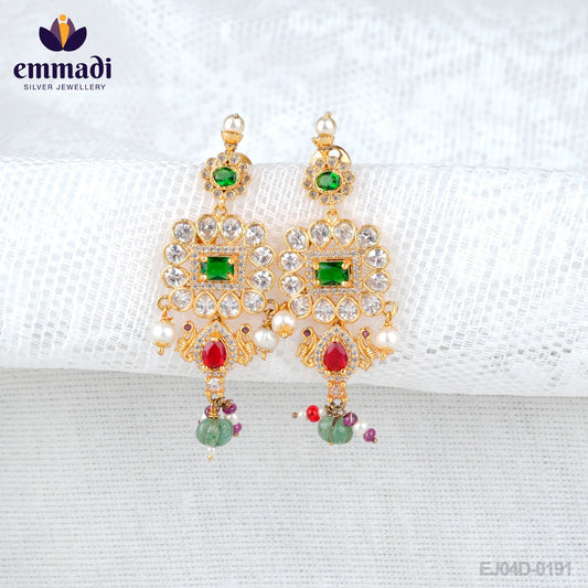 Ashlesha Balasubrahmanyam - Handcrafted Gold Plated 92.5 Silver Earrings