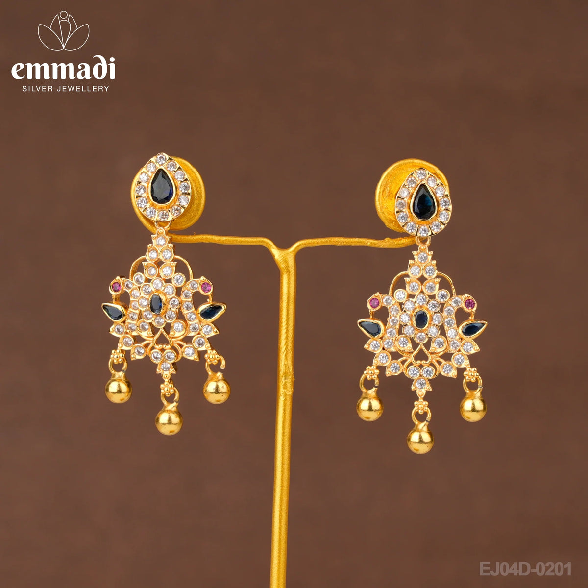 Sakshi Jewels: CZ Multi Hangings - Handcrafted with Pure Gold Plating