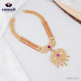 Riya's Golden Treasures: Exquisite Indian CZ Multi Long Necklace with Pure Gold Plating and 92.5 Silver
