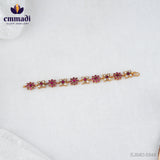 Kundan Jewels: Red Bracelet - Handcrafted Indian Jewelry with Pure Gold Plating