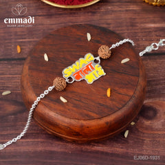 Handcrafted Silver Rakhi for Raksha Bandhan